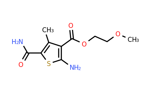 730951-31-2 | 2-Methoxyethyl 2-amino-5-carbamoyl-4-methylthiophene-3-carboxylate