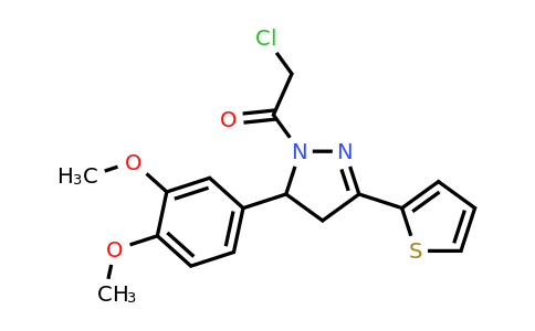 731826-81-6 | 2-Chloro-1-[5-(3,4-dimethoxyphenyl)-3-(thiophen-2-yl)-4,5-dihydro-1h-pyrazol-1-yl]ethan-1-one