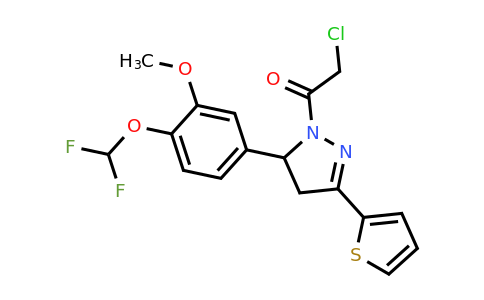 731826-82-7 | 2-Chloro-1-{5-[4-(difluoromethoxy)-3-methoxyphenyl]-3-(thiophen-2-yl)-4,5-dihydro-1h-pyrazol-1-yl}ethan-1-one