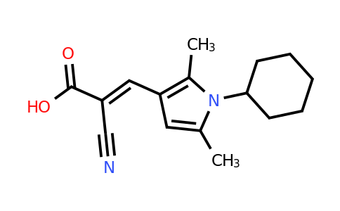 732291-33-7 | 2-Cyano-3-(1-cyclohexyl-2,5-dimethyl-1h-pyrrol-3-yl)prop-2-enoic acid