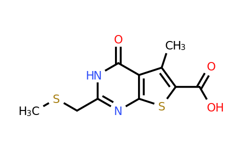 733030-95-0 | 5-Methyl-2-((methylthio)methyl)-4-oxo-3,4-dihydrothieno[2,3-d]pyrimidine-6-carboxylic acid