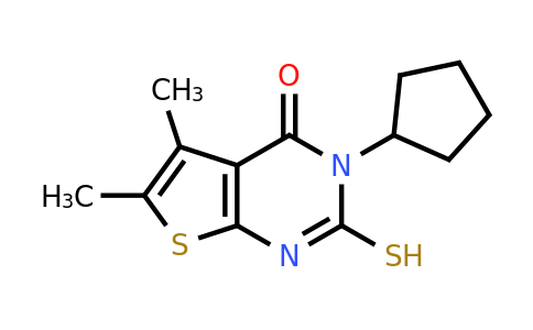 733031-03-3 | 3-Cyclopentyl-5,6-dimethyl-2-sulfanyl-3h,4h-thieno[2,3-d]pyrimidin-4-one