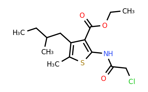 733031-09-9 | Ethyl 2-(2-chloroacetamido)-5-methyl-4-(2-methylbutyl)thiophene-3-carboxylate