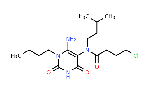 734546-68-0 | n-(6-Amino-1-butyl-2,4-dioxo-1,2,3,4-tetrahydropyrimidin-5-yl)-4-chloro-N-isopentylbutanamide