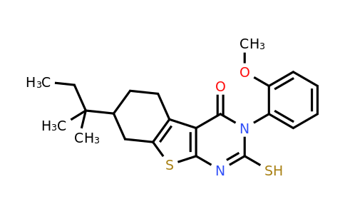 735320-36-2 | 2-Mercapto-3-(2-methoxyphenyl)-7-(tert-pentyl)-5,6,7,8-tetrahydrobenzo[4,5]thieno[2,3-d]pyrimidin-4(3h)-one