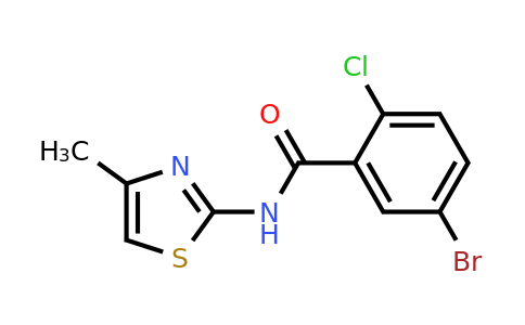 736149-93-2 | 5-Bromo-2-chloro-N-(4-methylthiazol-2-yl)benzamide