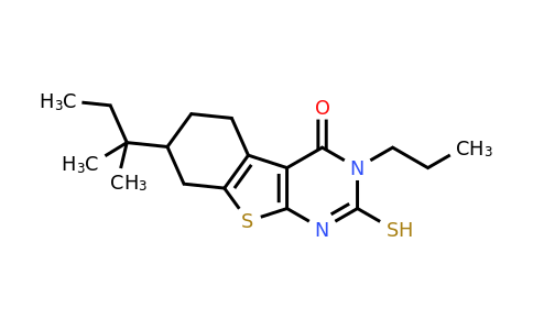 736162-70-2 | 2-Mercapto-7-(tert-pentyl)-3-propyl-5,6,7,8-tetrahydrobenzo[4,5]thieno[2,3-d]pyrimidin-4(3h)-one