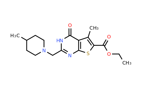 741731-76-0 | Ethyl 5-methyl-2-[(4-methylpiperidin-1-yl)methyl]-4-oxo-3h,4h-thieno[2,3-d]pyrimidine-6-carboxylate