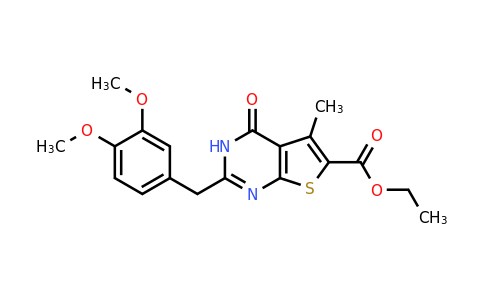 743439-33-0 | Ethyl 2-[(3,4-dimethoxyphenyl)methyl]-5-methyl-4-oxo-3h,4h-thieno[2,3-d]pyrimidine-6-carboxylate