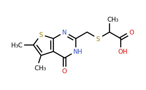 743440-25-7 | 2-[({5,6-dimethyl-4-oxo-3h,4h-thieno[2,3-d]pyrimidin-2-yl}methyl)sulfanyl]propanoic acid