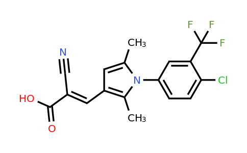 743440-55-3 | 3-{1-[4-chloro-3-(trifluoromethyl)phenyl]-2,5-dimethyl-1h-pyrrol-3-yl}-2-cyanoprop-2-enoic acid