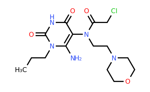 743444-62-4 | n-(6-Amino-2,4-dioxo-1-propyl-1,2,3,4-tetrahydropyrimidin-5-yl)-2-chloro-N-(2-morpholinoethyl)acetamide