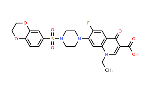 7-[4-[(2,3-Dihydro-1,4-benzodioxin-6-yl)sulfonyl]-1-piperazinyl]-1-ethyl-6-fluoro-1,4-dihydro-4-oxo-3-quinolinecarboxylic acid