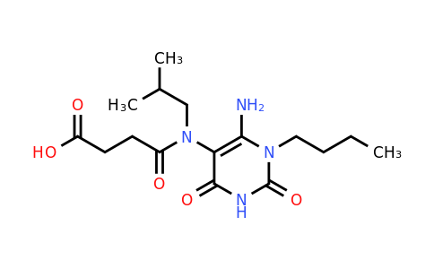 743444-81-7 | 3-[(6-amino-1-butyl-2,4-dioxo-1,2,3,4-tetrahydropyrimidin-5-yl)(2-methylpropyl)carbamoyl]propanoic acid