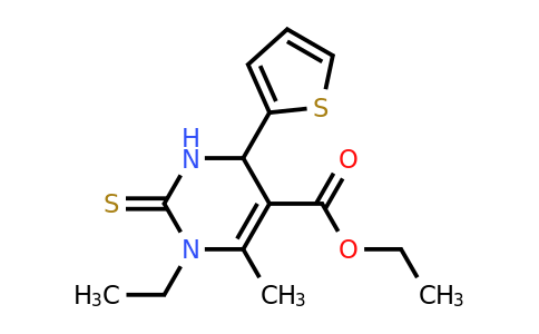 743444-84-0 | Ethyl 1-ethyl-6-methyl-2-sulfanylidene-4-(thiophen-2-yl)-1,2,3,4-tetrahydropyrimidine-5-carboxylate