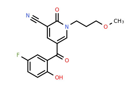 5-(5-Fluoro-2-hydroxybenzoyl)-1-(3-methoxypropyl)-2-oxo-1,2-dihydropyridine-3-carbonitrile