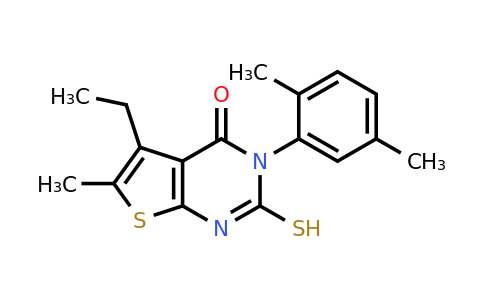 743452-24-6 | 3-(2,5-Dimethylphenyl)-5-ethyl-6-methyl-2-sulfanyl-3h,4h-thieno[2,3-d]pyrimidin-4-one