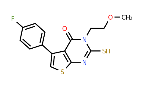 743452-38-2 | 5-(4-Fluorophenyl)-2-mercapto-3-(2-methoxyethyl)thieno[2,3-d]pyrimidin-4(3h)-one