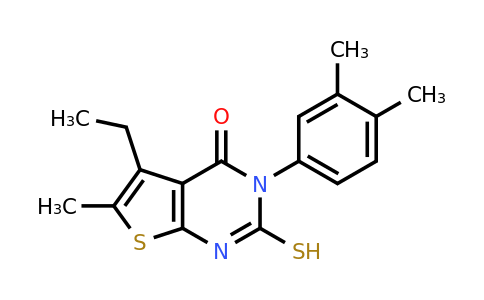 743452-41-7 | 3-(3,4-Dimethylphenyl)-5-ethyl-2-mercapto-6-methylthieno[2,3-d]pyrimidin-4(3h)-one