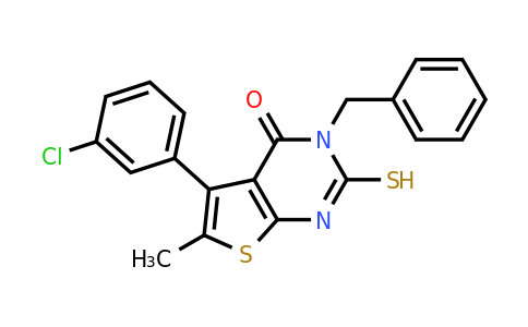 744227-39-2 | 3-Benzyl-5-(3-chlorophenyl)-2-mercapto-6-methylthieno[2,3-d]pyrimidin-4(3h)-one