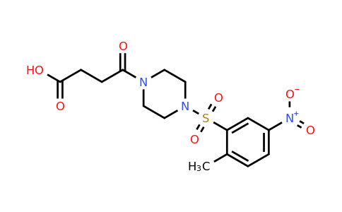 4-[4-(2-methyl-5-nitrobenzenesulfonyl)piperazin-1-yl]-4-oxobutanoic acid