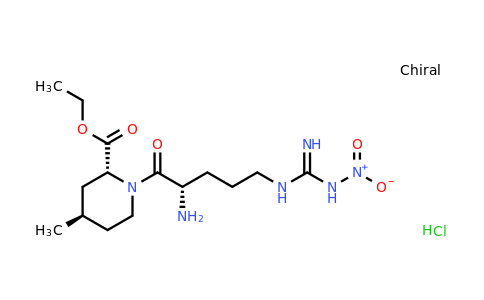 (2R,4R)-Ethyl 1-(2-amino-5-(3-nitroguanidino)pentanoyl)-4-methylpiperidine-2-carboxylate hydrochloride