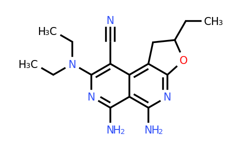 749901-87-9 | 5,6-Diamino-8-(diethylamino)-2-ethyl-1,2-dihydrofuro[2,3-c][2,7]naphthyridine-9-carbonitrile