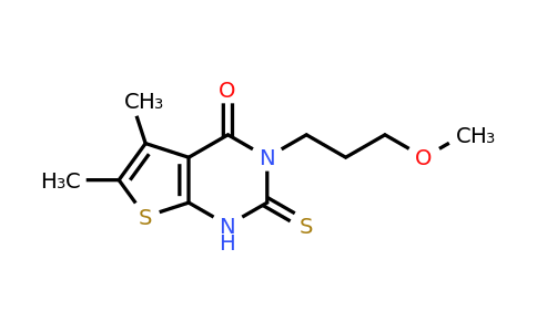 749902-04-3 | 3-(3-Methoxypropyl)-5,6-dimethyl-2-thioxo-2,3-dihydrothieno[2,3-d]pyrimidin-4(1h)-one