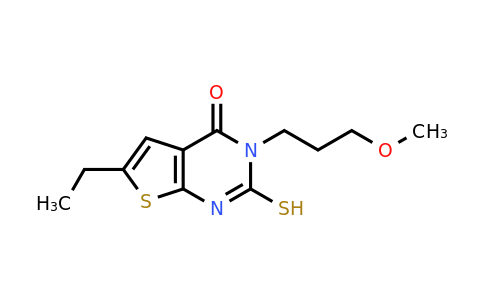 749902-05-4 | 6-Ethyl-2-mercapto-3-(3-methoxypropyl)thieno[2,3-d]pyrimidin-4(3h)-one
