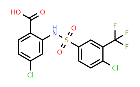 756851-01-1 | 4-Chloro-2-[4-chloro-3-(trifluoromethyl)benzenesulfonamido]benzoic acid