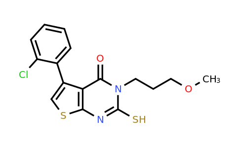 756859-04-8 | 5-(2-Chlorophenyl)-2-mercapto-3-(3-methoxypropyl)thieno[2,3-d]pyrimidin-4(3h)-one