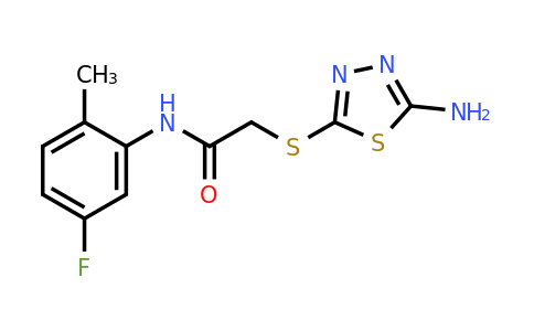 763126-29-0 | 2-((5-Amino-1,3,4-thiadiazol-2-yl)thio)-N-(5-fluoro-2-methylphenyl)acetamide