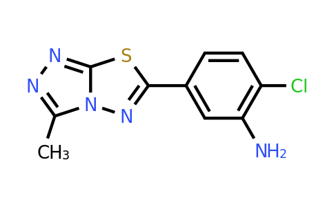 765926-18-9 | 2-Chloro-5-(3-methyl-[1,2,4]triazolo[3,4-b][1,3,4]thiadiazol-6-yl)aniline
