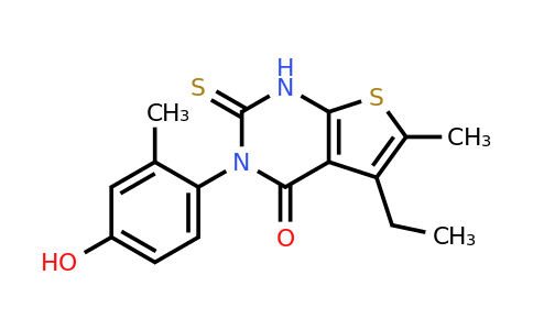 777877-77-7 | 5-Ethyl-3-(4-hydroxy-2-methylphenyl)-6-methyl-2-thioxo-2,3-dihydrothieno[2,3-d]pyrimidin-4(1h)-one