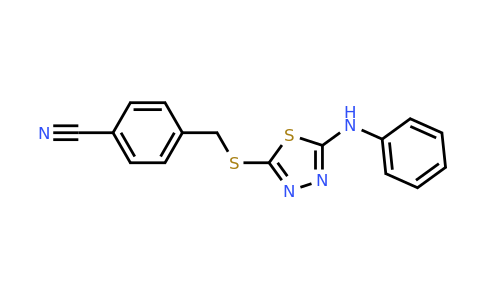782457-31-2 | 4-(((5-(Phenylamino)-1,3,4-thiadiazol-2-yl)thio)methyl)benzonitrile