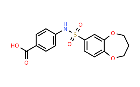 790272-44-5 | 4-(3,4-Dihydro-2h-1,5-benzodioxepine-7-sulfonamido)benzoic acid
