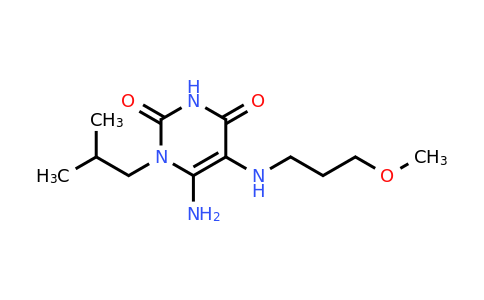 791600-62-9 | 6-Amino-5-[(3-methoxypropyl)amino]-1-(2-methylpropyl)-1,2,3,4-tetrahydropyrimidine-2,4-dione