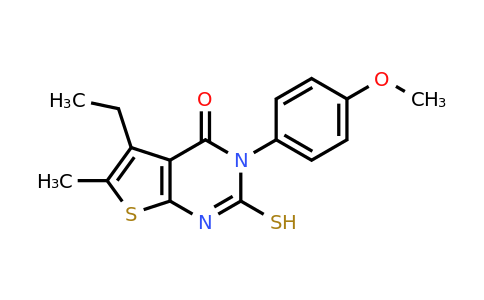793716-04-8 | 5-Ethyl-3-(4-methoxyphenyl)-6-methyl-2-sulfanyl-3h,4h-thieno[2,3-d]pyrimidin-4-one