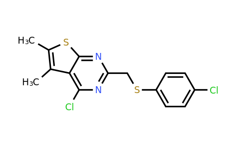 793727-83-0 | 4-Chloro-2-{[(4-chlorophenyl)sulfanyl]methyl}-5,6-dimethylthieno[2,3-d]pyrimidine