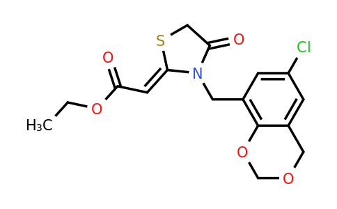 796078-96-1 | Ethyl (z)-2-(3-((6-chloro-4h-benzo[d][1,3]dioxin-8-yl)methyl)-4-oxothiazolidin-2-ylidene)acetate