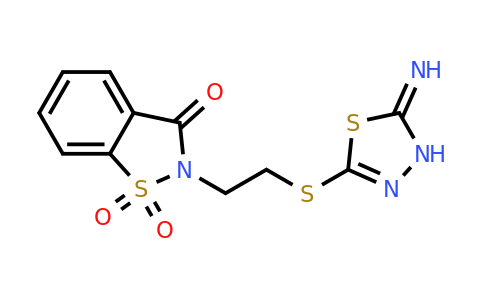 823831-07-8 | 2-(2-[(5-Amino-1,3,4-thiadiazol-2-yl)thio]ethyl)-1,2-benzisothiazol-3(2H)-one 1,1-dioxide