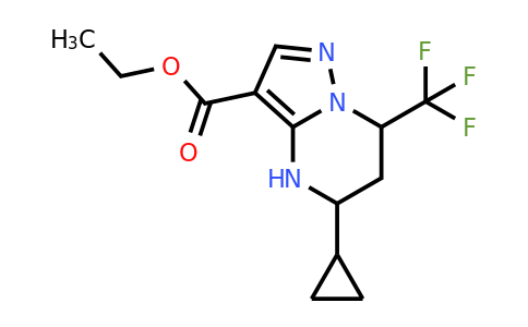 827591-57-1 | Ethyl 5-cyclopropyl-7-(trifluoromethyl)-4h,5h,6h,7h-pyrazolo[1,5-a]pyrimidine-3-carboxylate