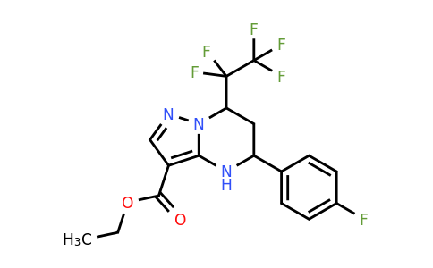 827594-60-5 | Ethyl 5-(4-fluorophenyl)-7-(perfluoroethyl)-4,5,6,7-tetrahydropyrazolo[1,5-a]pyrimidine-3-carboxylate