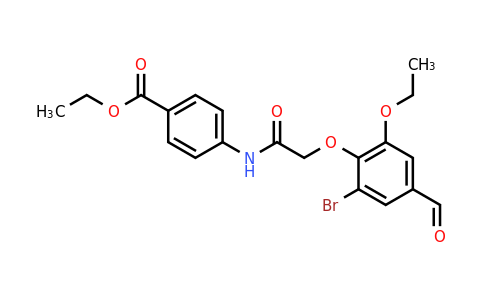 Ethyl 4-(2-(2-bromo-6-ethoxy-4-formylphenoxy)acetamido)benzoate