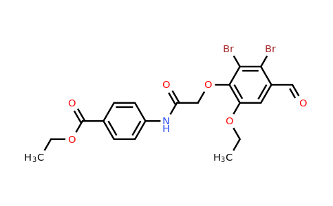 Ethyl 4-(2-(2,3-dibromo-6-ethoxy-4-formylphenoxy)acetamido)benzoate
