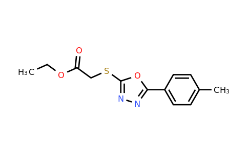 84160-40-7 | Ethyl 2-((5-(p-tolyl)-1,3,4-oxadiazol-2-yl)thio)acetate