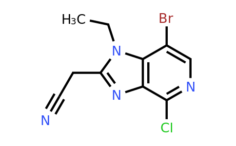 842144-05-2 | (7-Bromo-4-chloro-1-ethyl-1H-imidazo[4,5-c]pyridin-2-yl)acetonitrile