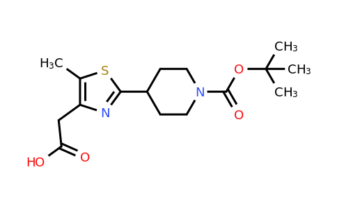 845885-88-3 | 2-(2-(1-(Tert-butoxycarbonyl)piperidin-4-yl)-5-methylthiazol-4-yl)acetic acid