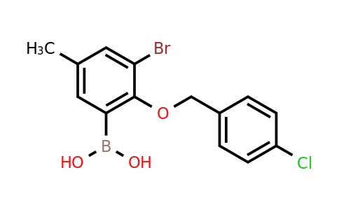 849052-18-2 | (3-Bromo-2-((4-chlorobenzyl)oxy)-5-methylphenyl)boronic acid