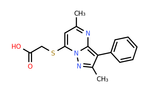 849911-17-7 | 2-((2,5-Dimethyl-3-phenylpyrazolo[1,5-a]pyrimidin-7-yl)thio)acetic acid
